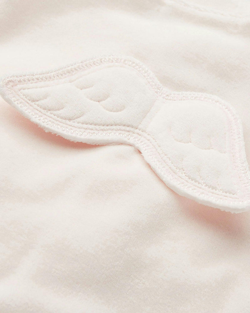 Velour Angel Wing™ Sleepsuit - Pink