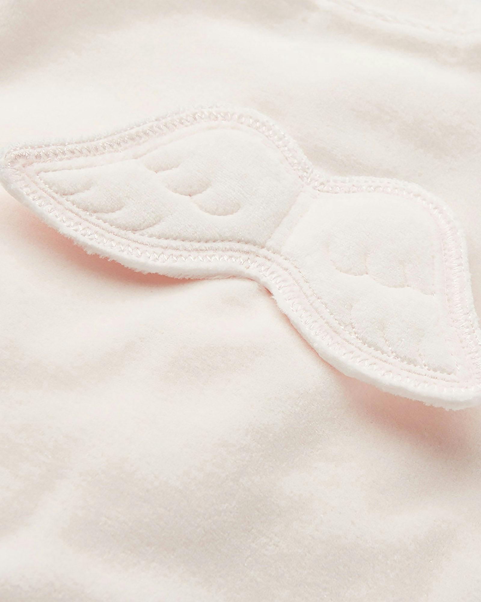 Velour Angel Wing™ Sleepsuit - Pink