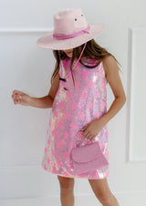 Pink Stars Sequin Dress
