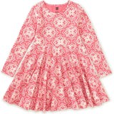 Long Sleeve Twirl Dress, Pink