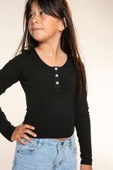 Ultra-Soft Rib Long Sleeve Fitted Henley