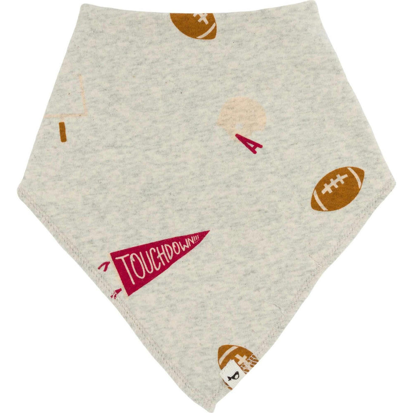 Football Print Baby Rib Bandana Bib