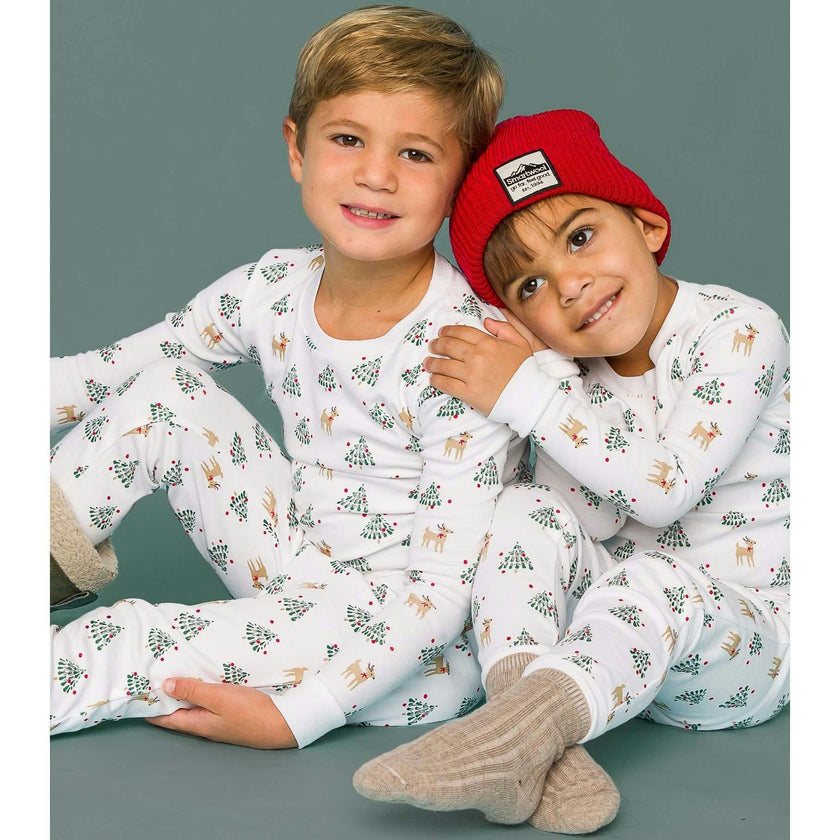 The Organic Long Sleeve Pajama Set [Tinsel Trees]