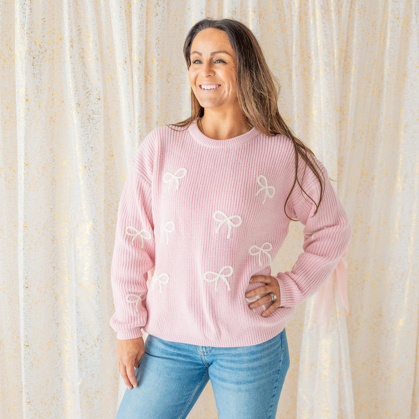 All Over Bows Women's Sweater