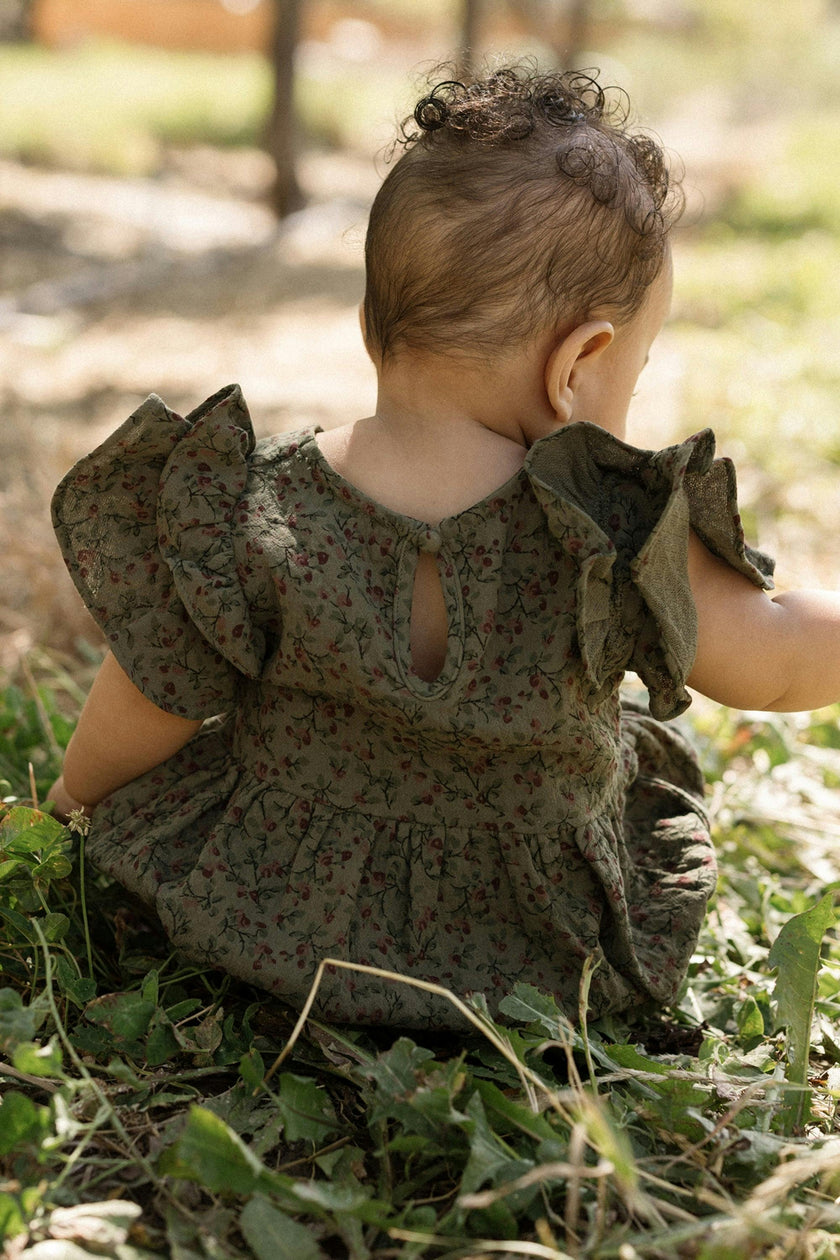Baby Hattie Romper in Woodland Floral