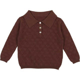 Textured Triangle Classic Collared Relaxed Fit Sweater