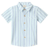 CHAMBRAY/MINT STRIPE NEWPORT WOVEN SHIRT