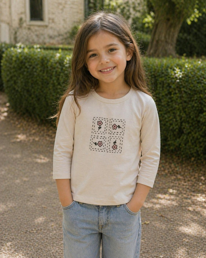 Girls Boxy Belt Bag 3-Quarter Sleeve Shirt