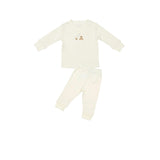 Pima Embroidered Pajama Set in Honey Bear