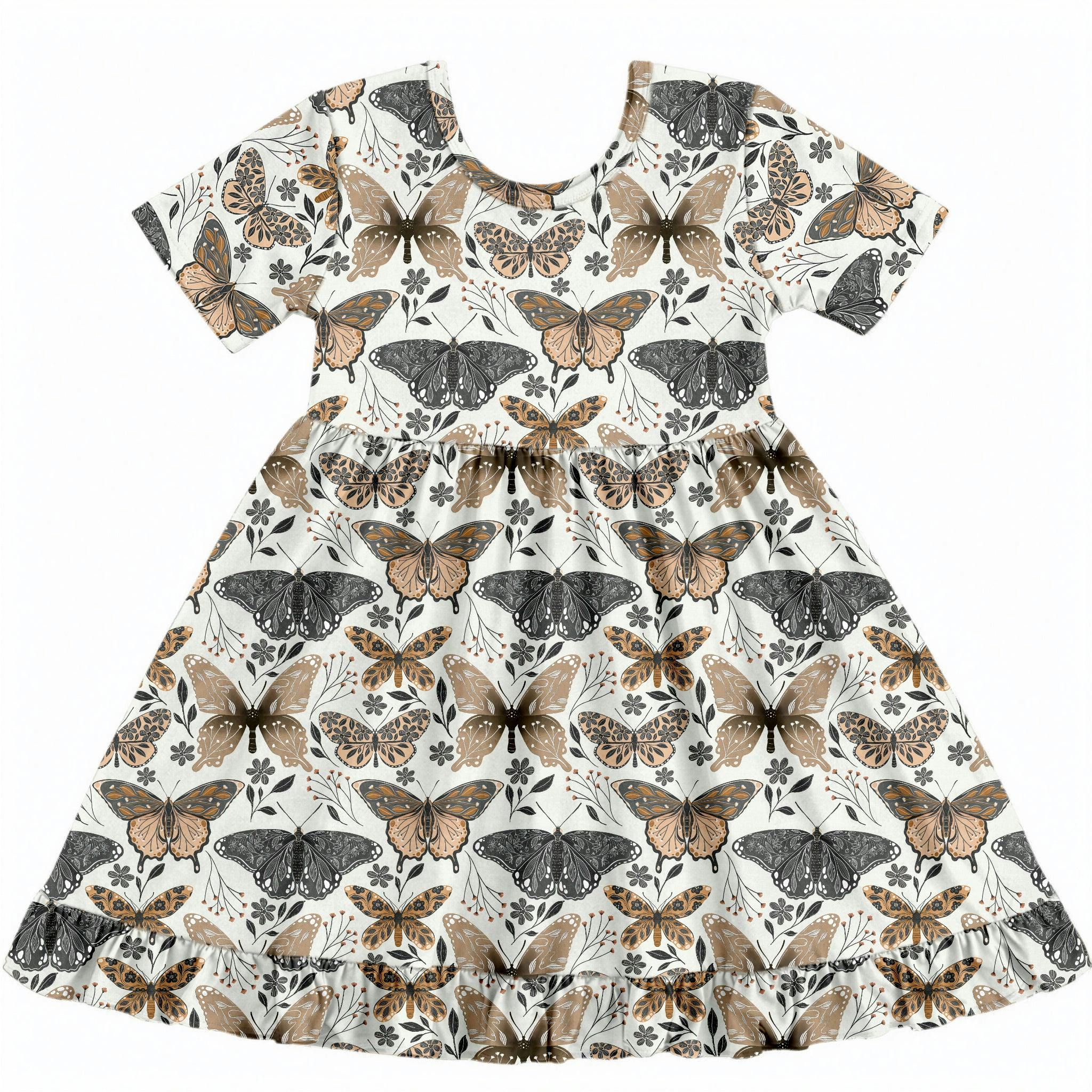 Flutter Shortsleeve Twirl Dress