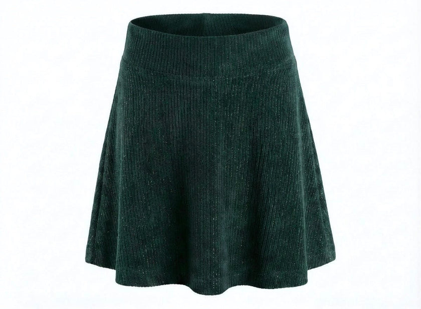 Libba Skirt Dark Green Velour