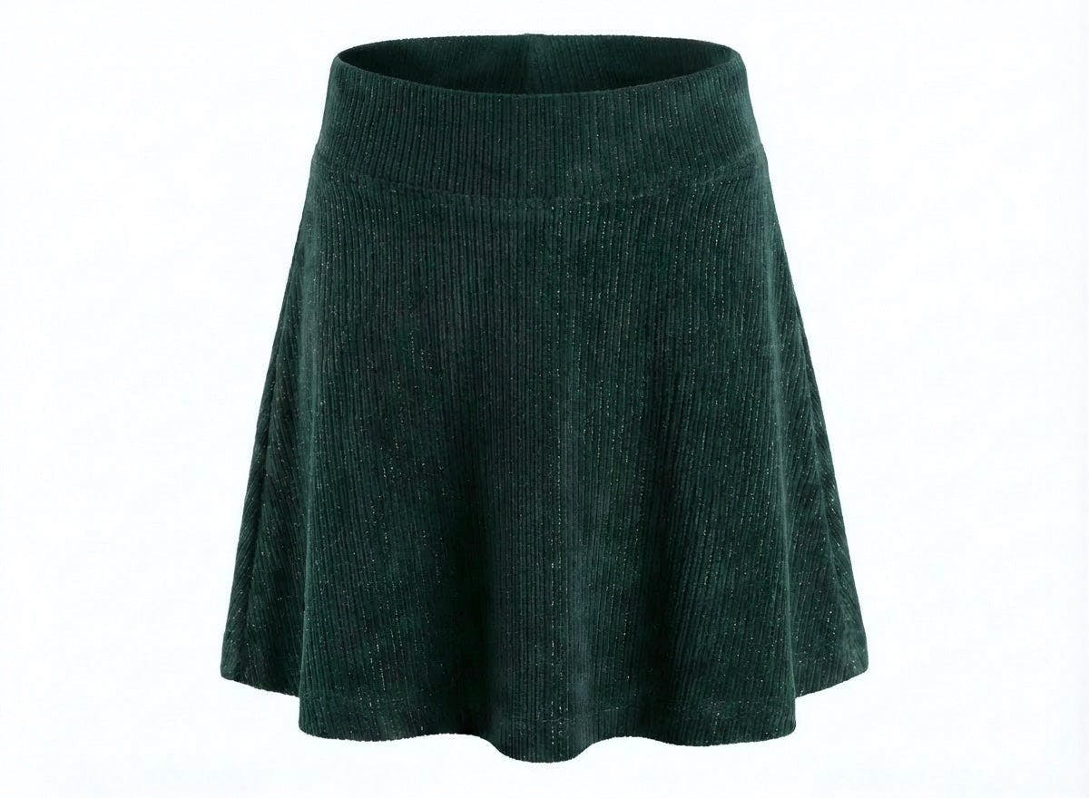 Libba Skirt Dark Green Velour