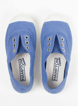 Hampton Canvas Plum Plimsolls in Cornflower