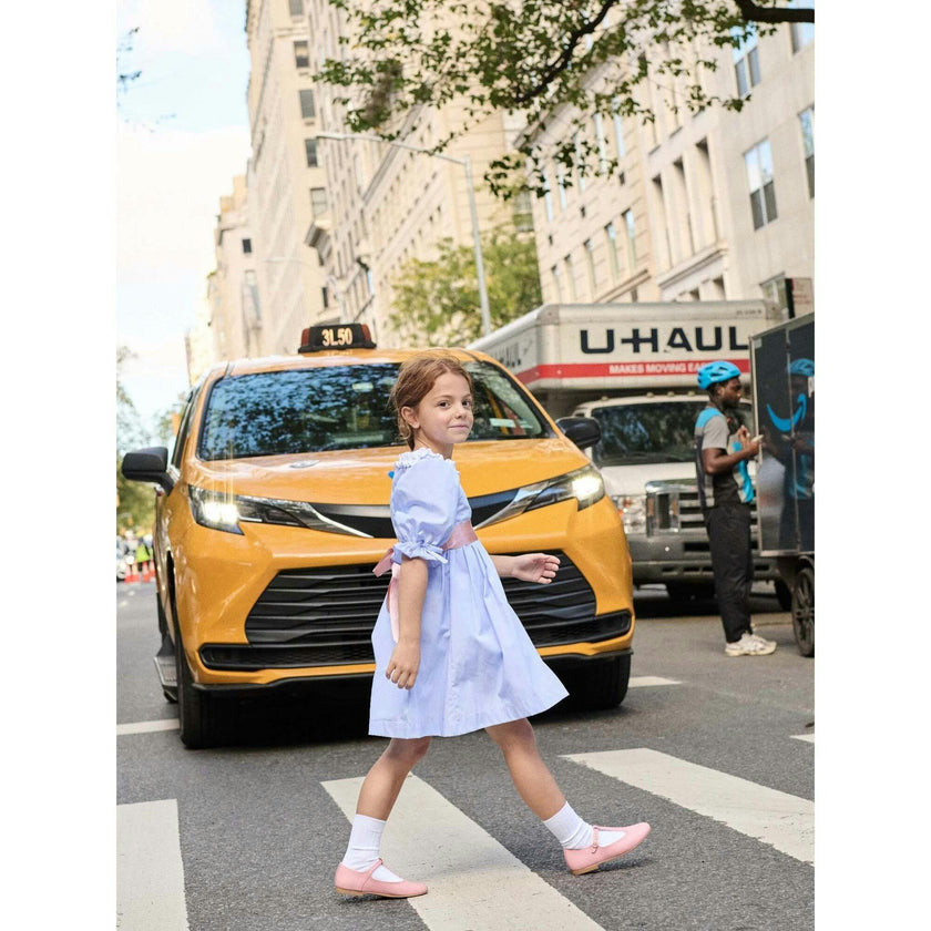 Nicky Hilton x La Coqueta Blue Stripe Milou Girl Dress