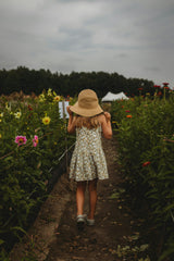 Hikari Pintuck Dress| Mustard Sage Blossom