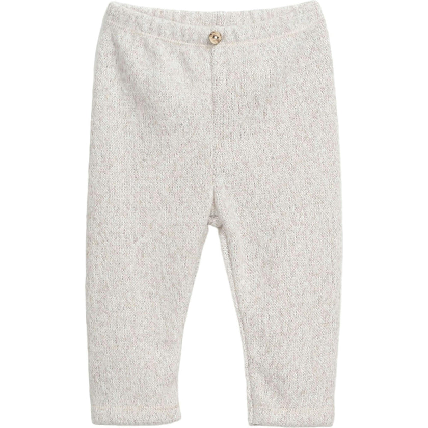 Plush Elastic Waistband Coconut Button Leggings