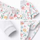 Kids and Toddlers 2 Pack Flowers/Cherries Long Sleeve Snug Fitted Pajamas
