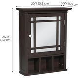 Neal Wooden Medicine Cabinet with Mirrored Door