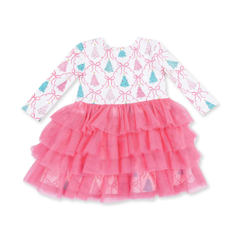 Bow Trellis Tree - Twirly Long Sleeve Tutu Dress and Cartwheel Short