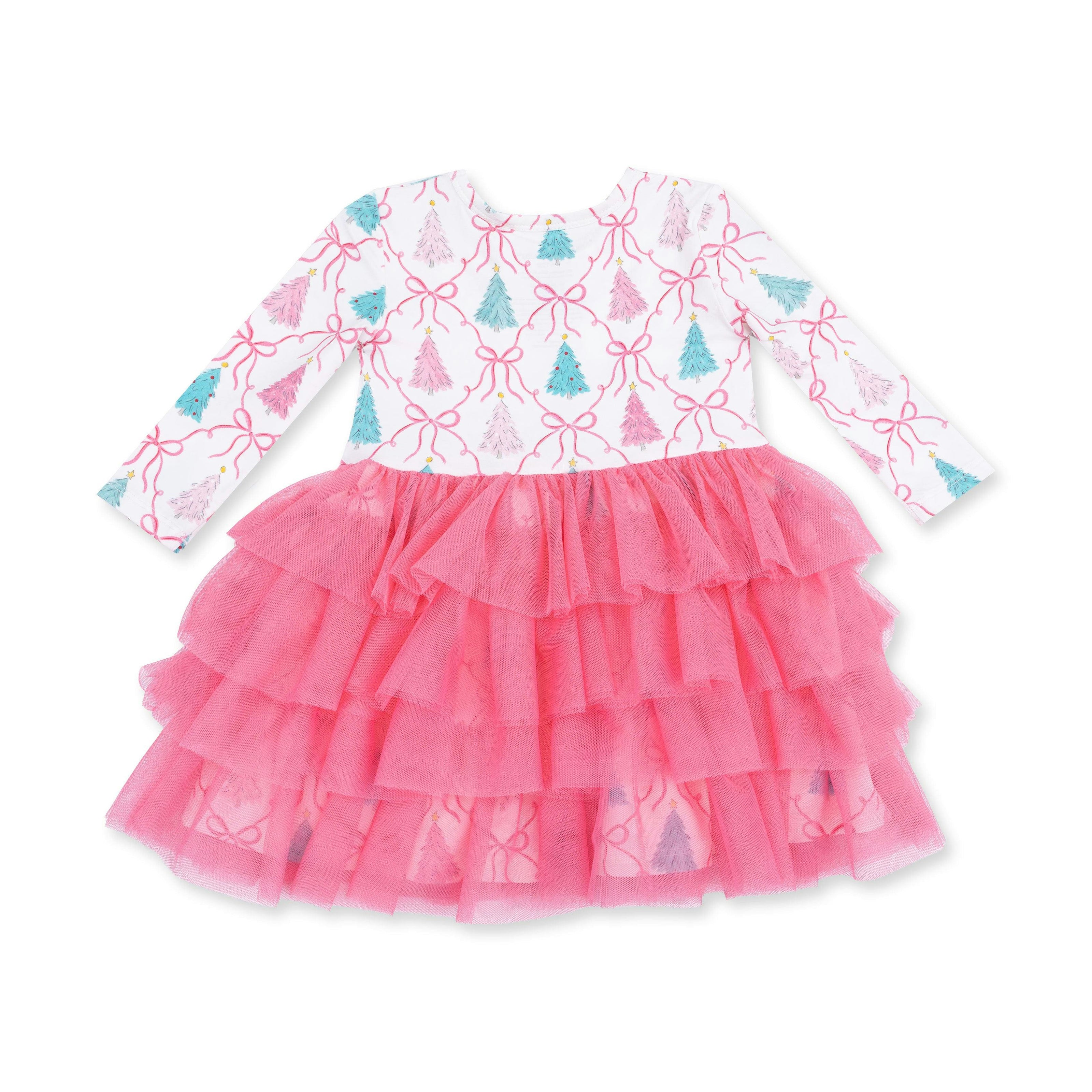 Bow Trellis Tree - Twirly Long Sleeve Tutu Dress and Cartwheel Short