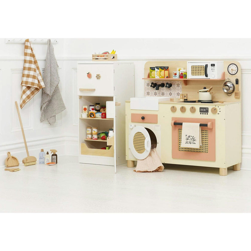 Rattan Family Size Wooden Play Kitchen