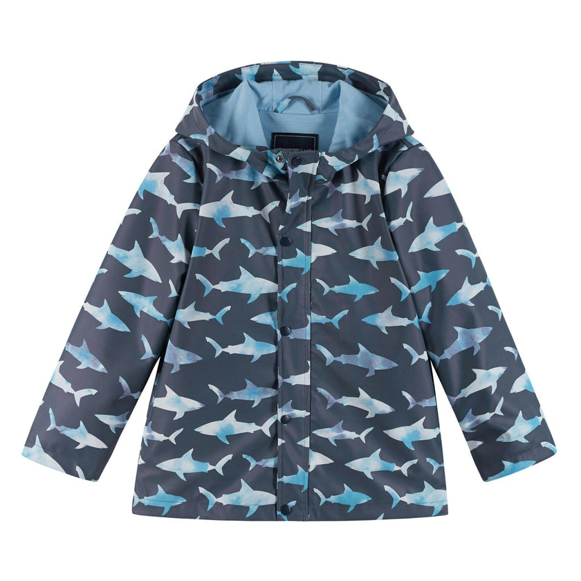 Baby Print Rain Hooded Coat