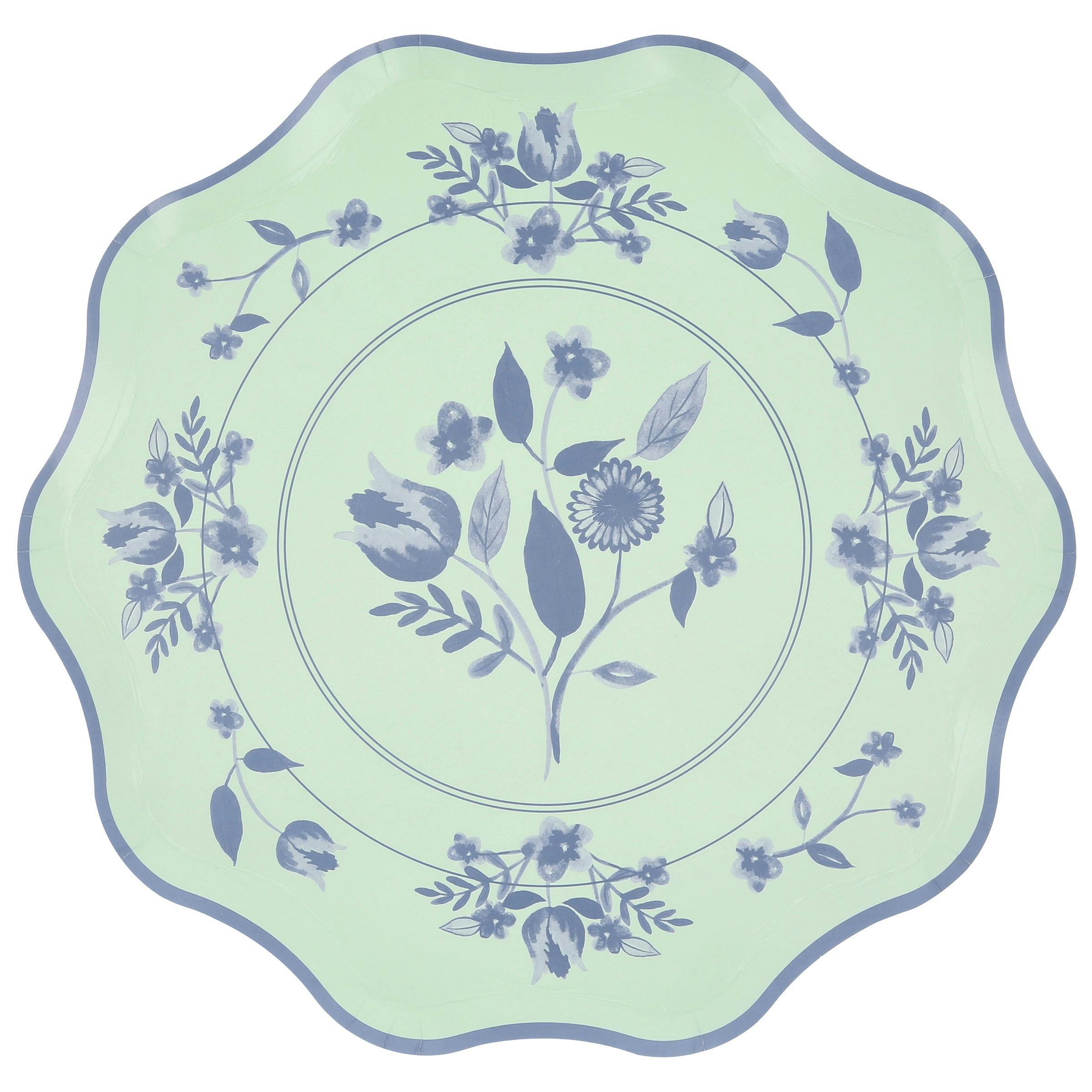 Vintage Botanical Dinner Plates