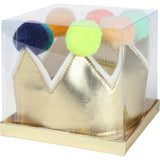 Gold Pompom Crown