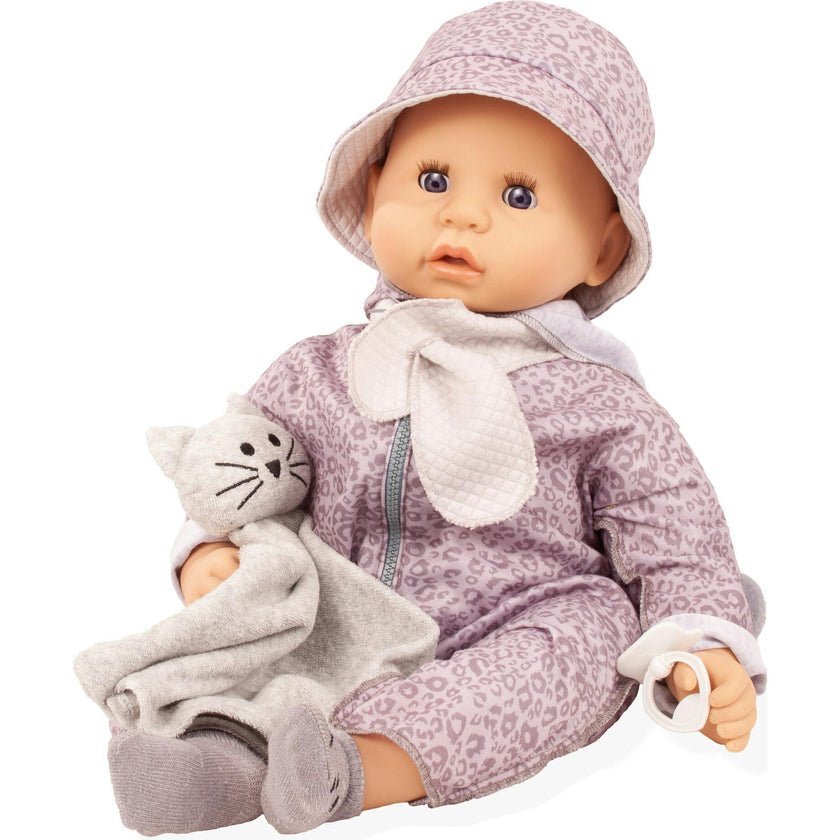 Gotz Cookie “Grey Cats” Baby Doll – 19" Soft‑Body Vinyl Baby with Sleeping Eyes