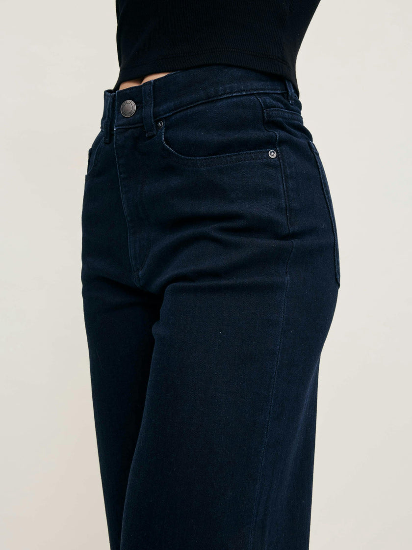 Hepburn Wide Leg Petite High Rise 25" Jeans | Flatiron