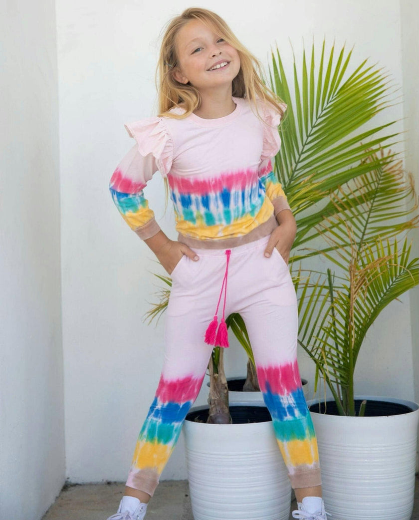Dip Dye Ruffle Set, Multi