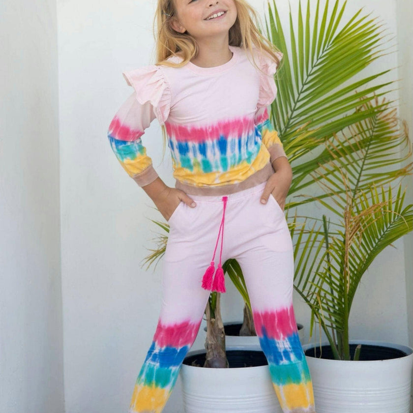 Dip Dye Ruffle Set, Multi