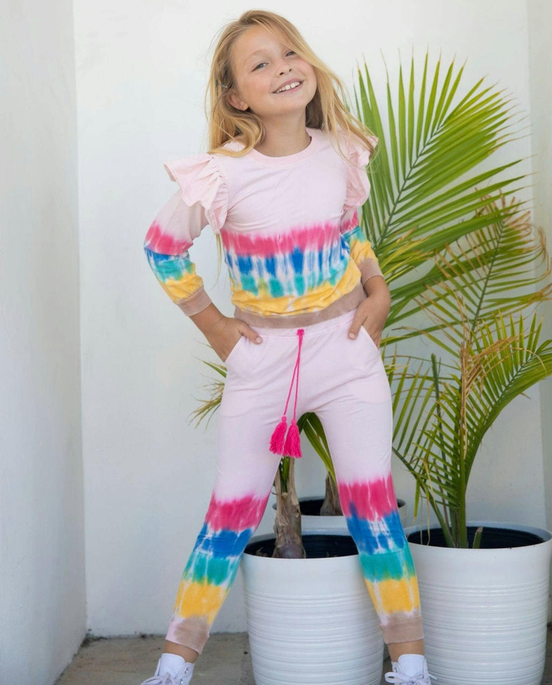 Dip Dye Ruffle Set, Multi