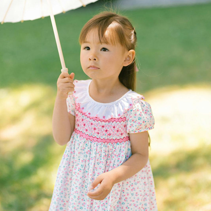 Isadora Pink Floral Empire Dress