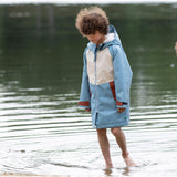 Hazy Blue Recycled Waterproof Robe, Blue