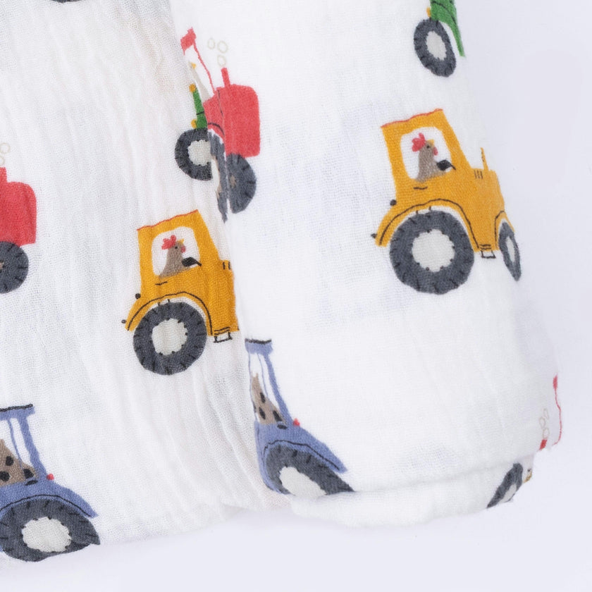Tractor Friends - Swaddle Blanket