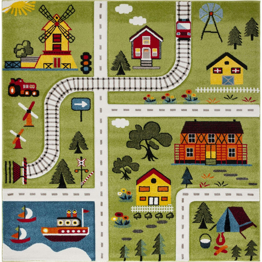 Carousel Kids Easton Rug, Green