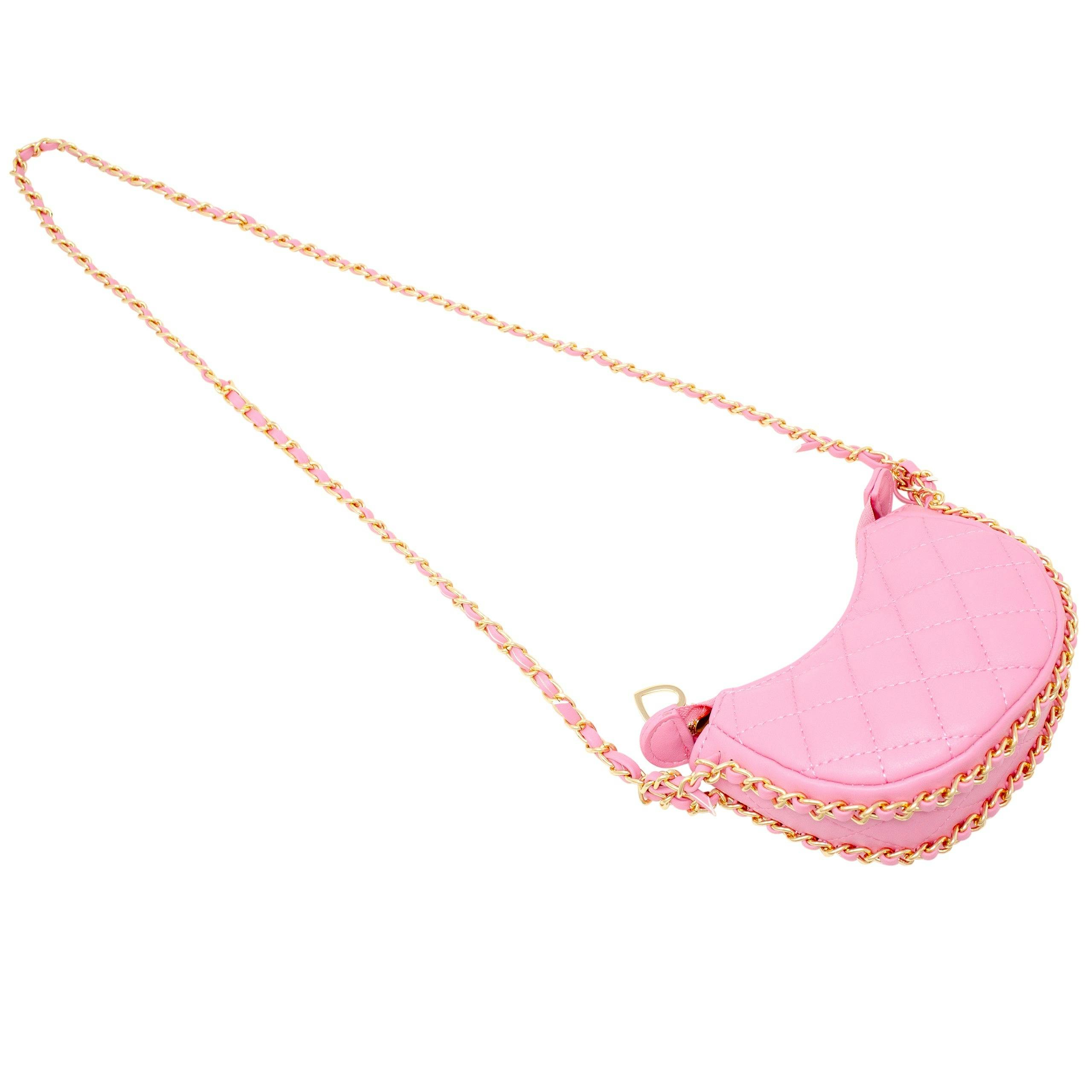 Tiny Quilted Chain Wrapped Hobo Bag