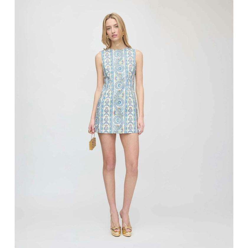 The Viola Dress - Blue Corsica Paisley