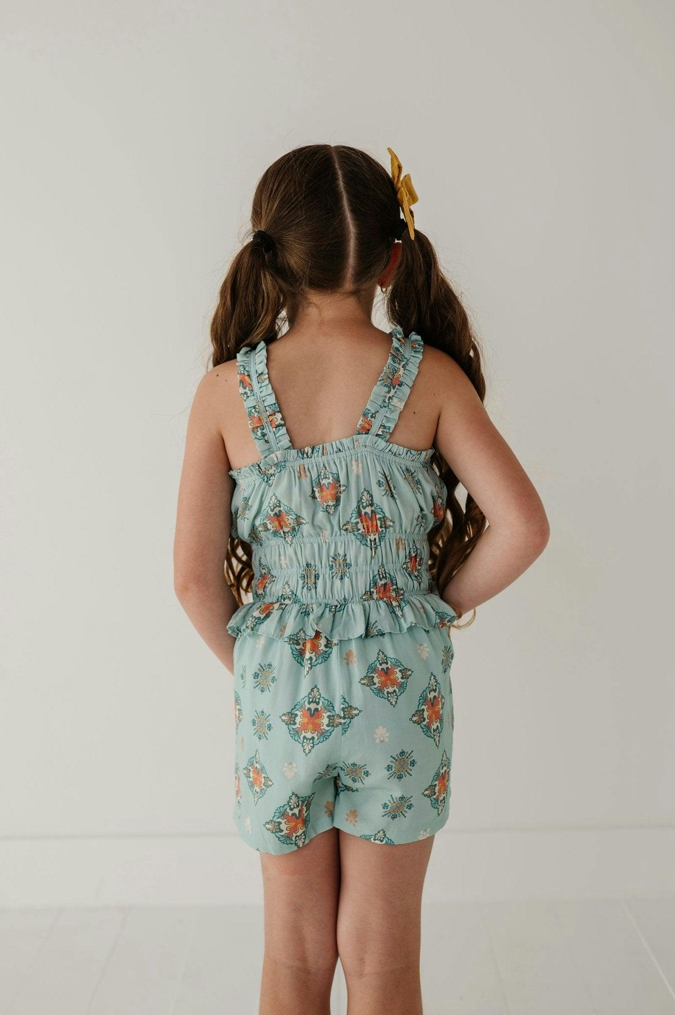 Ruffle Strap Shorts Romper