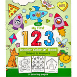 123: Shapes + Numbers Toddler Coloring Book