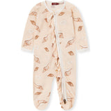 Seashells Bamboo Ruffle Zipper Footed Romper
