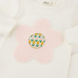 Quilted Flower Applique L/S 2pc Set