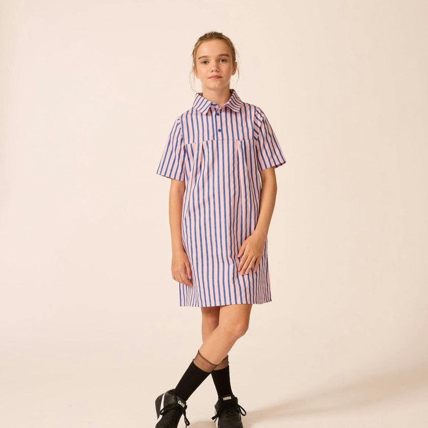 Shirtdress in Blue Note Stripe