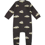Car Print Long Sleeve Romper