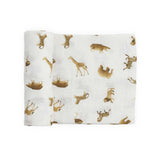 Organic Cotton Muslin Swaddle Blanket - Animal Crackers