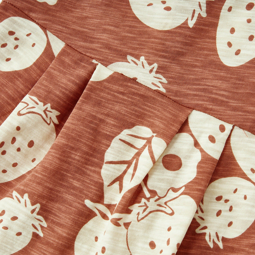 Strawberry Silhouette Slub Cotton Sleeveless Jumper