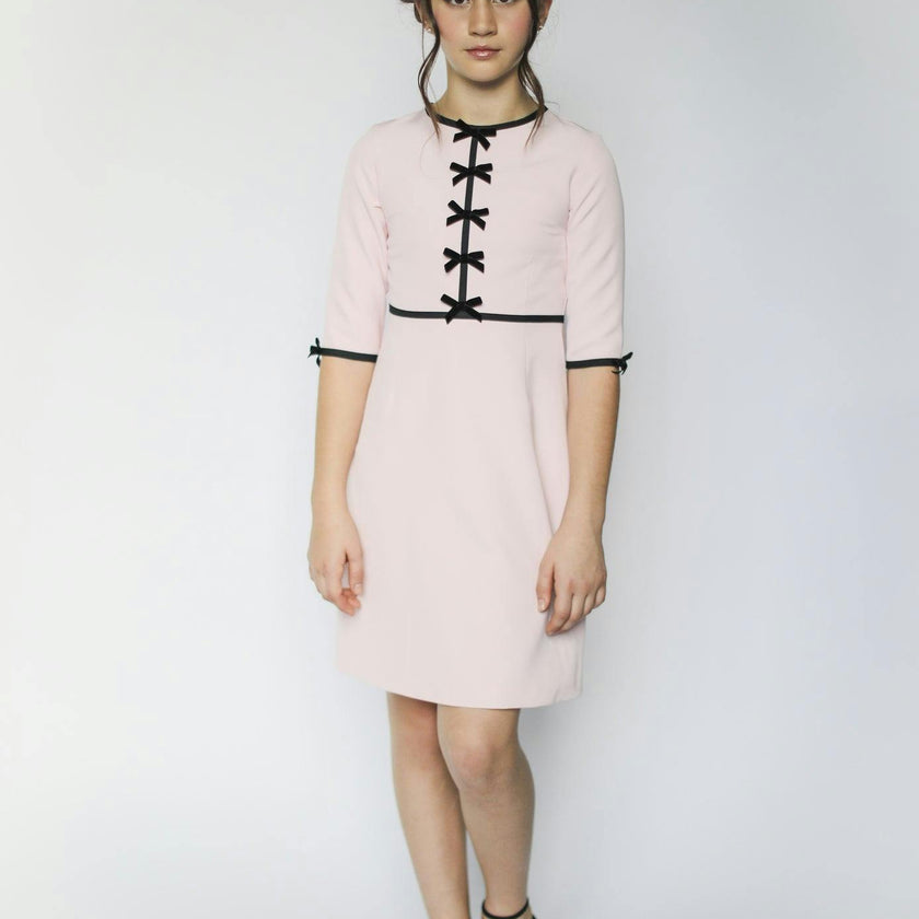Anais bow dress (blush pink)