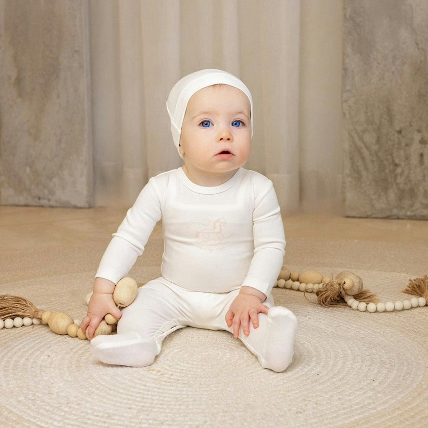 Rocking Horse Footie And Beanie, Girls