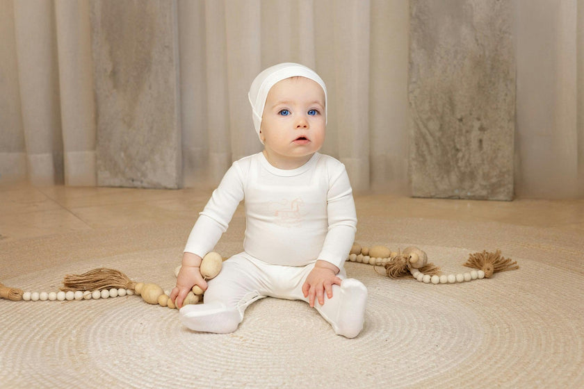 Rocking Horse Footie And Beanie, Girls